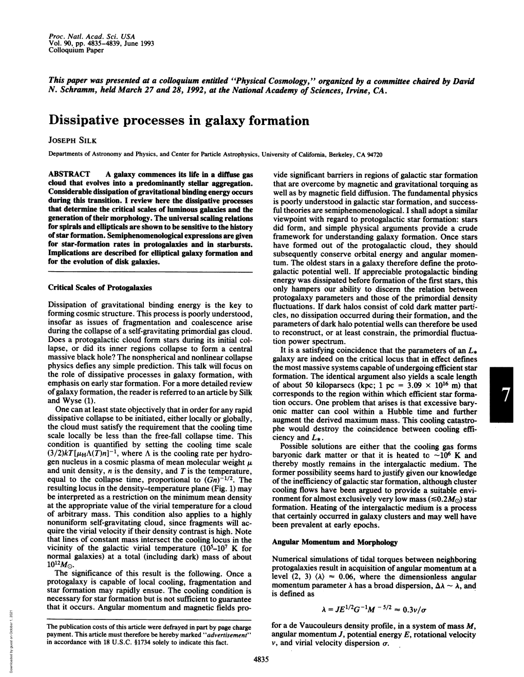 Dissipative Processes in Galaxy Formation