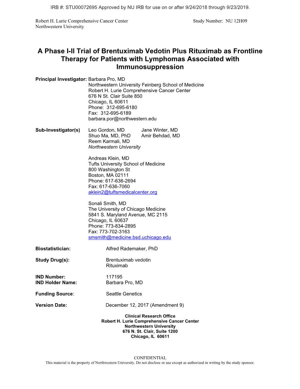 A Phase I-II Trial of Brentuximab Vedotin Plus Rituximab As Frontline Therapy for Patients with Lymphomas Associated with Immunosuppression