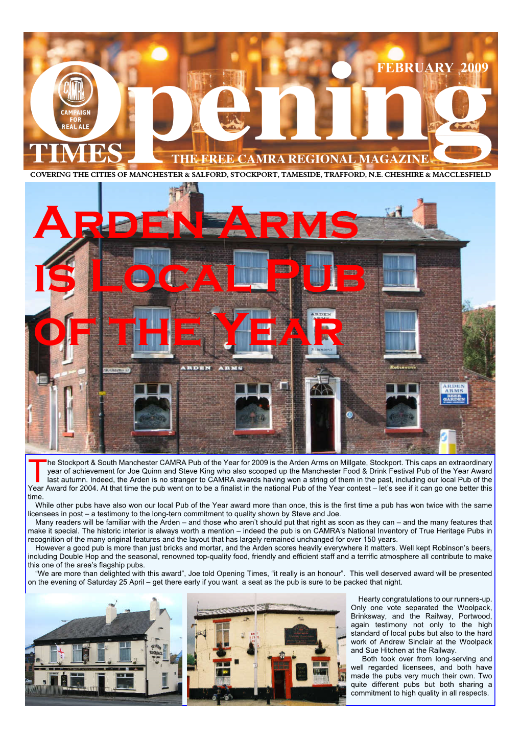 Arden Arms Is Local Pub of the Year