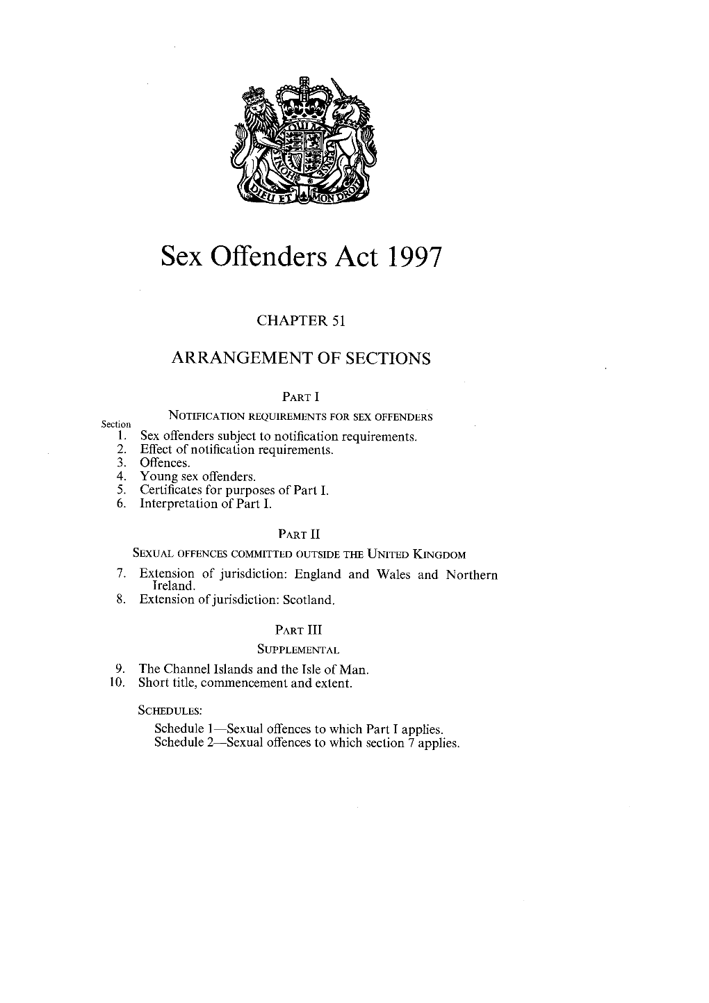 Sex Offenders Act 1997