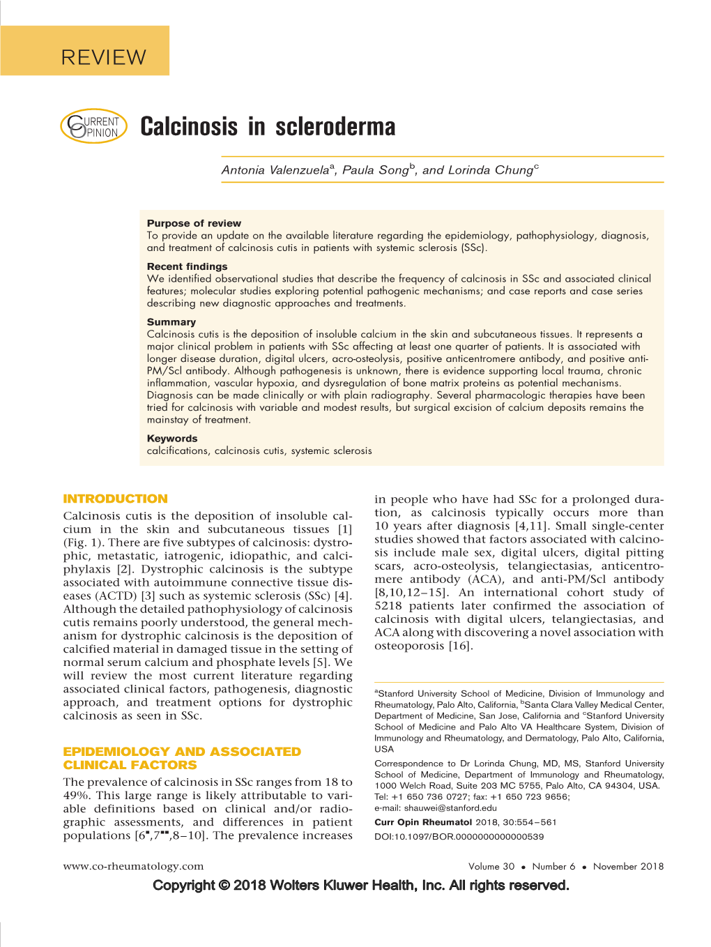 Calcinosis in Scleroderma