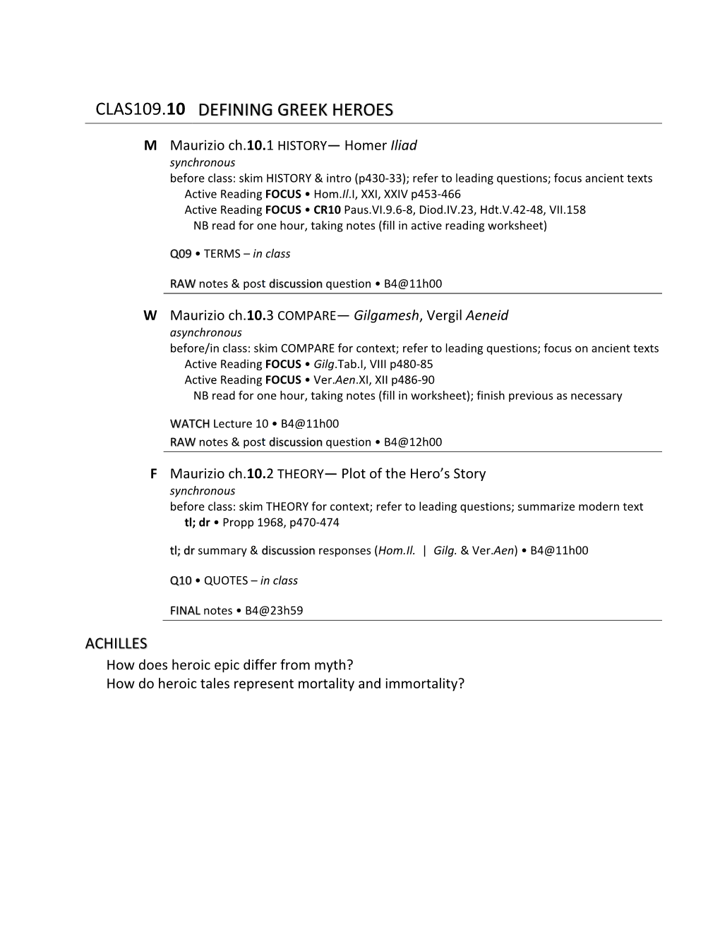 CR10 Paus.VI.9.6‐8, Diod.IV.23, Hdt.V.42‐48, VII.158 NB Read for One Hour, Taking Notes (Fill in Active Reading Worksheet)