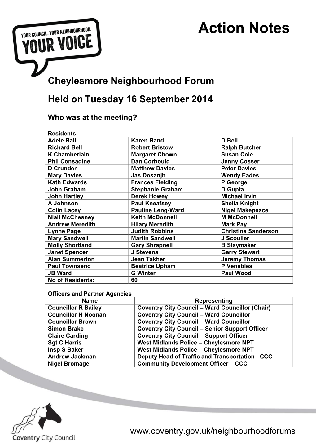 Cheylesmore Neighbourhood Forum