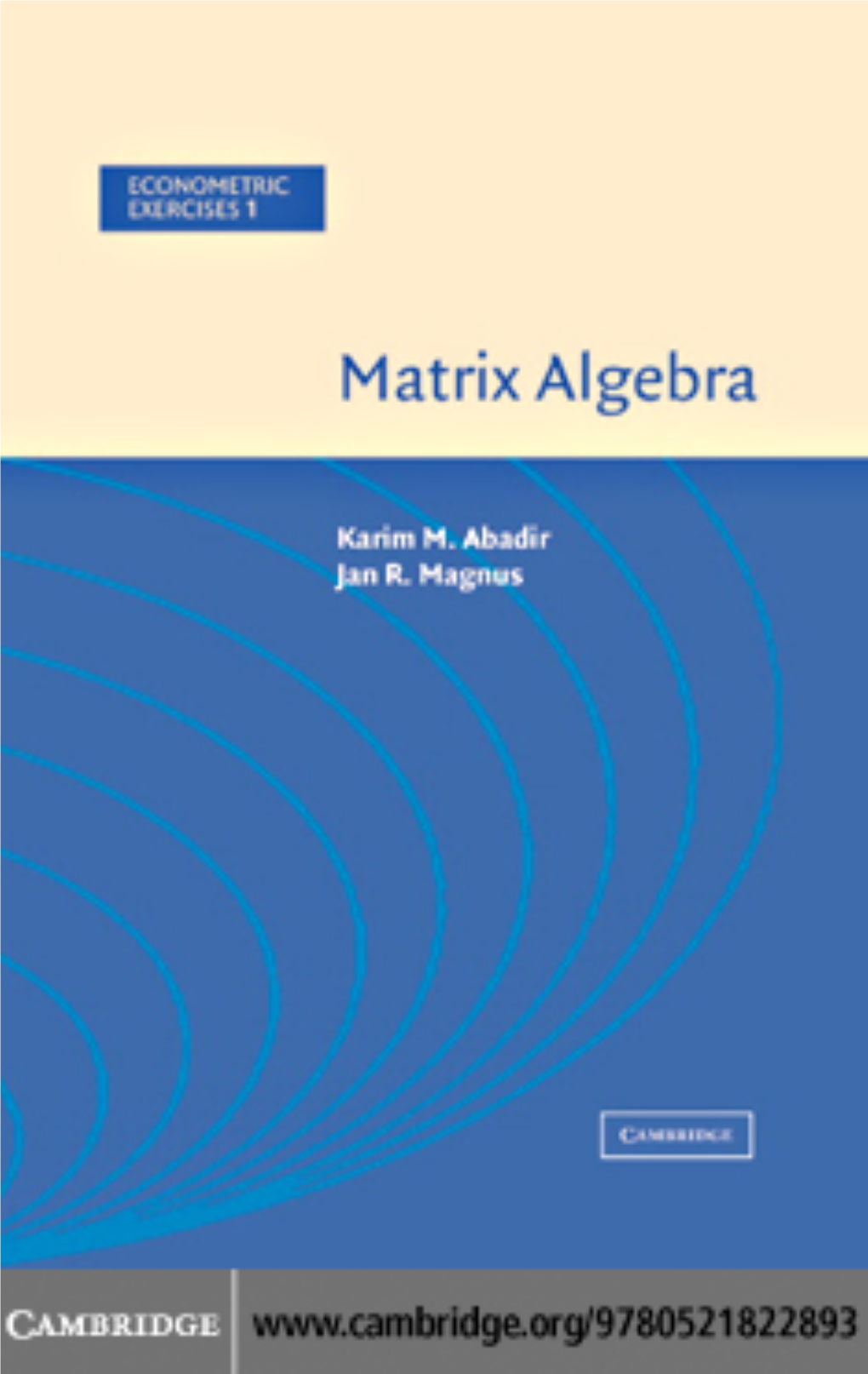 Matrix Algebra