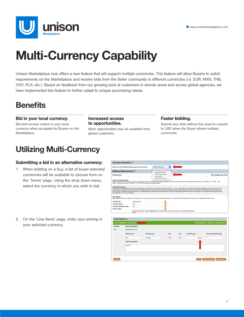 Multi-Currency Capability