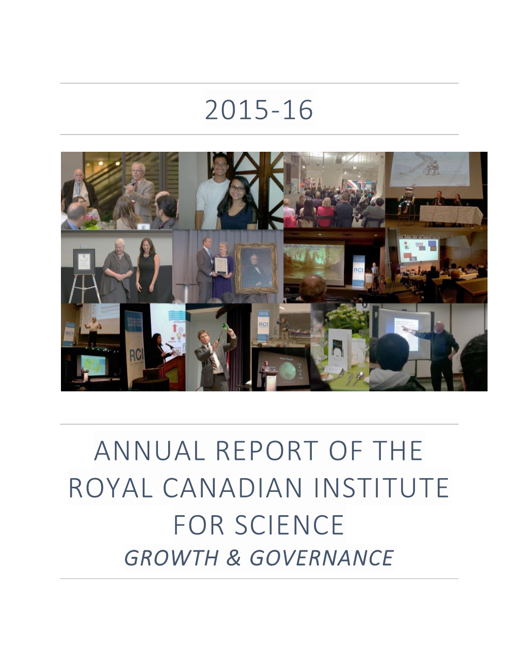 2015-16 Annual Report of the Royal Canadian Institute