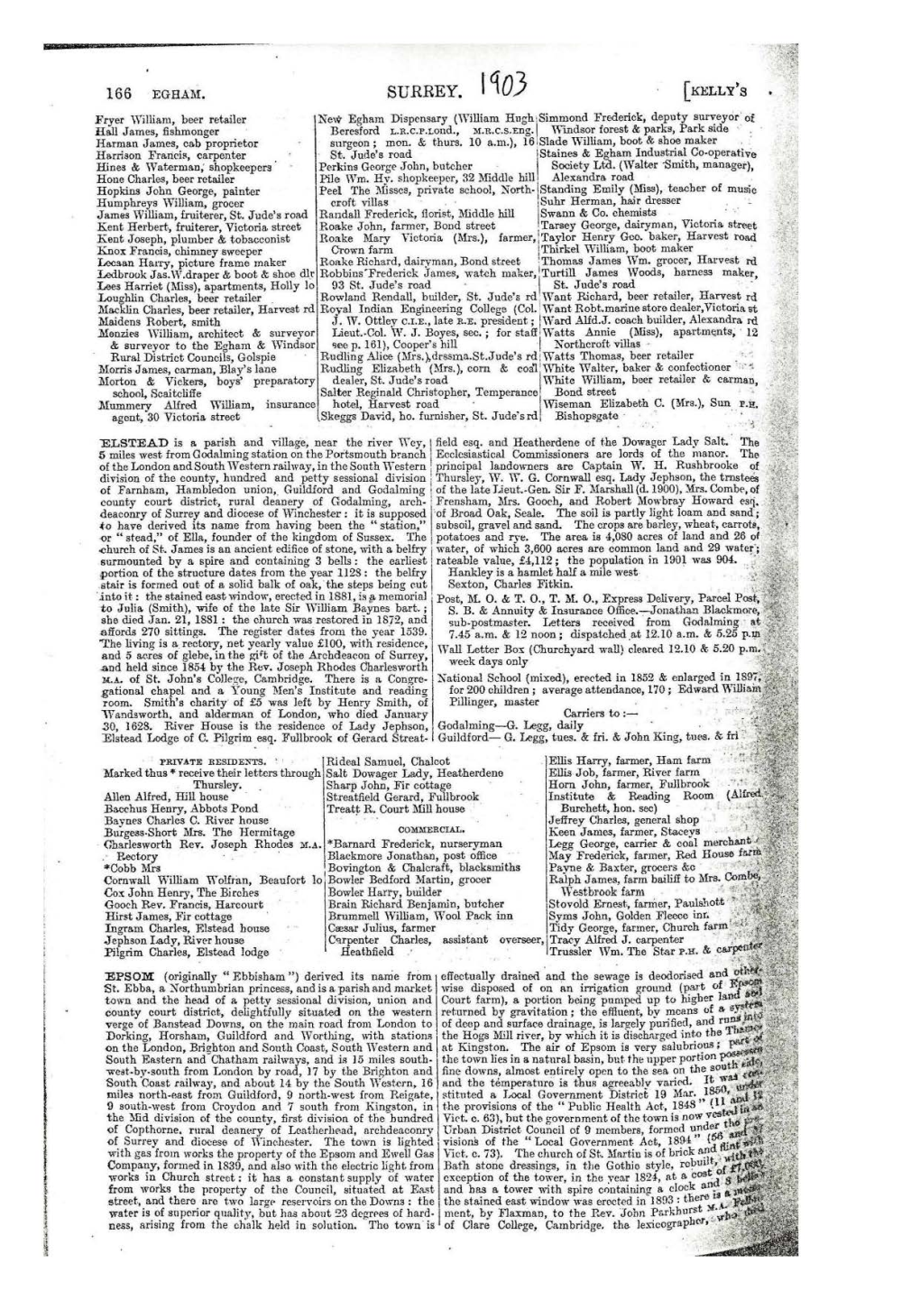 Kelly's Directory 1903