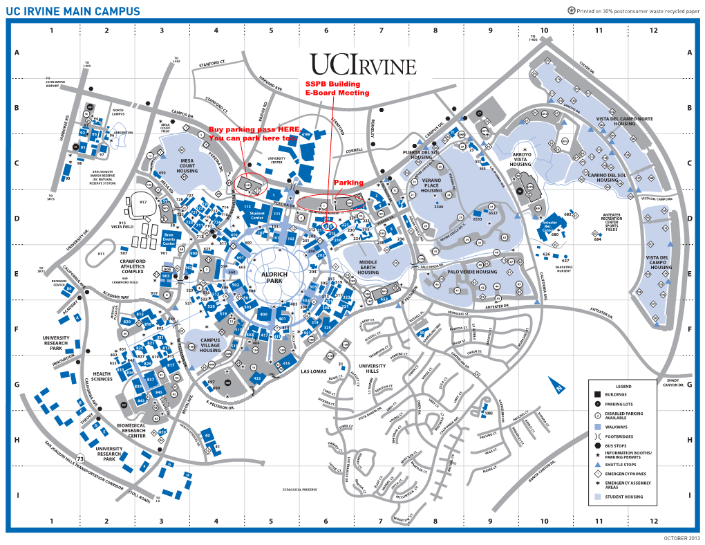 UC IRVINE MAIN CAMPUS Printed on 30% Postconsumer Waste Recycled Paper