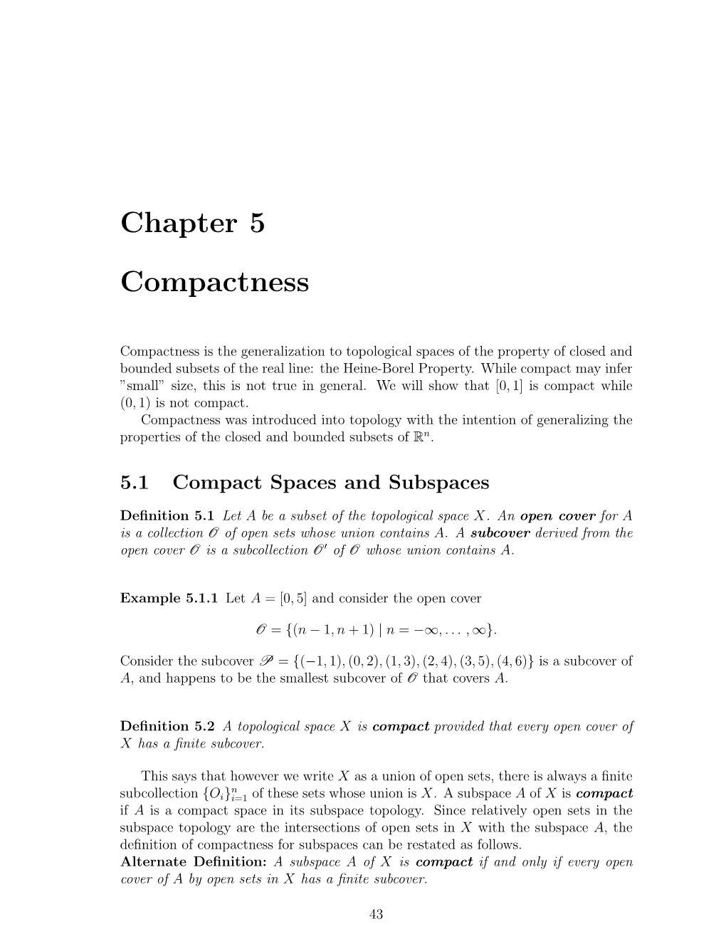 Compact Topological Spaces