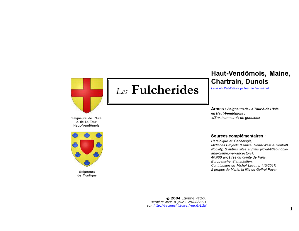 Les Fulcherides L’Isle En Vendômois (À L’Est De Vendôme)