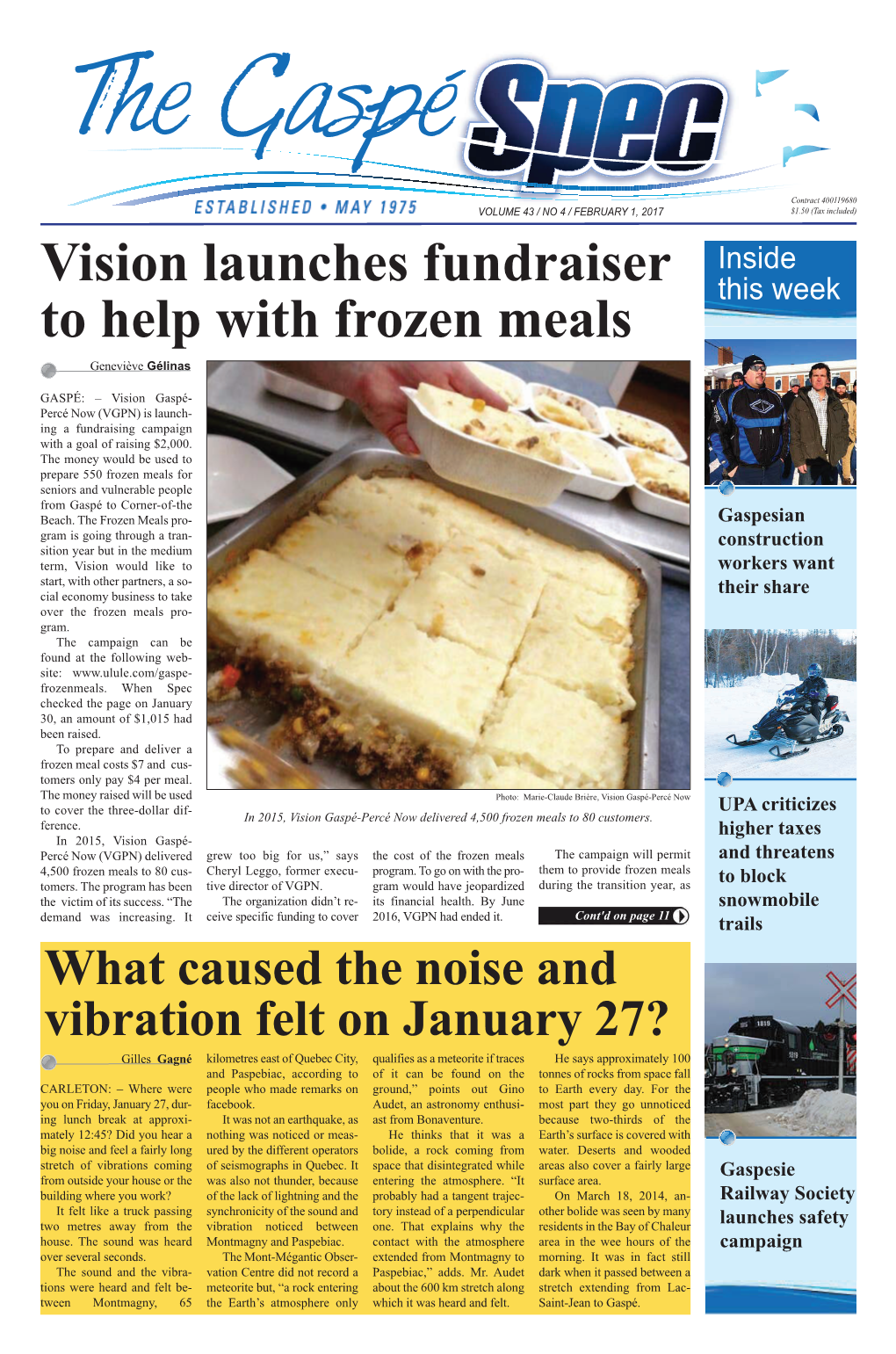 Vision Launches Fundraiser to Help with Frozen Meals