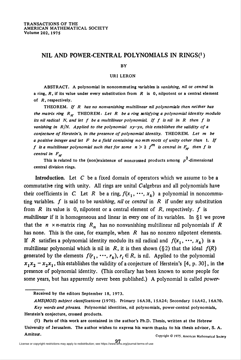 Nil and Power-Central Polynomials in Ringso)