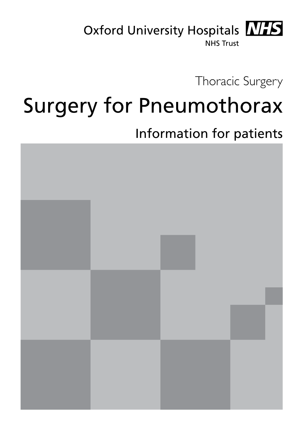 Surgery for Pneumothorax