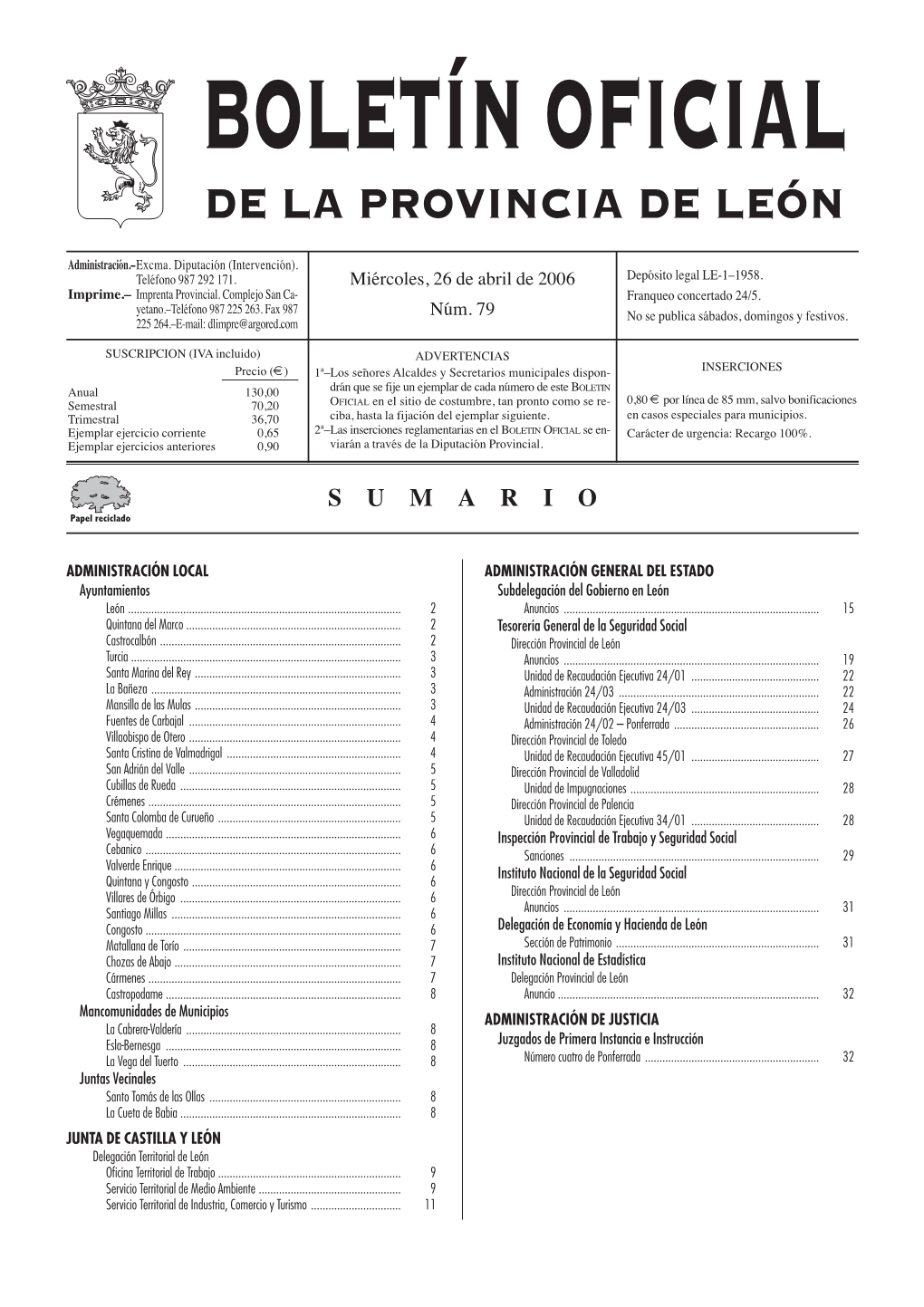 De La Provincia De León