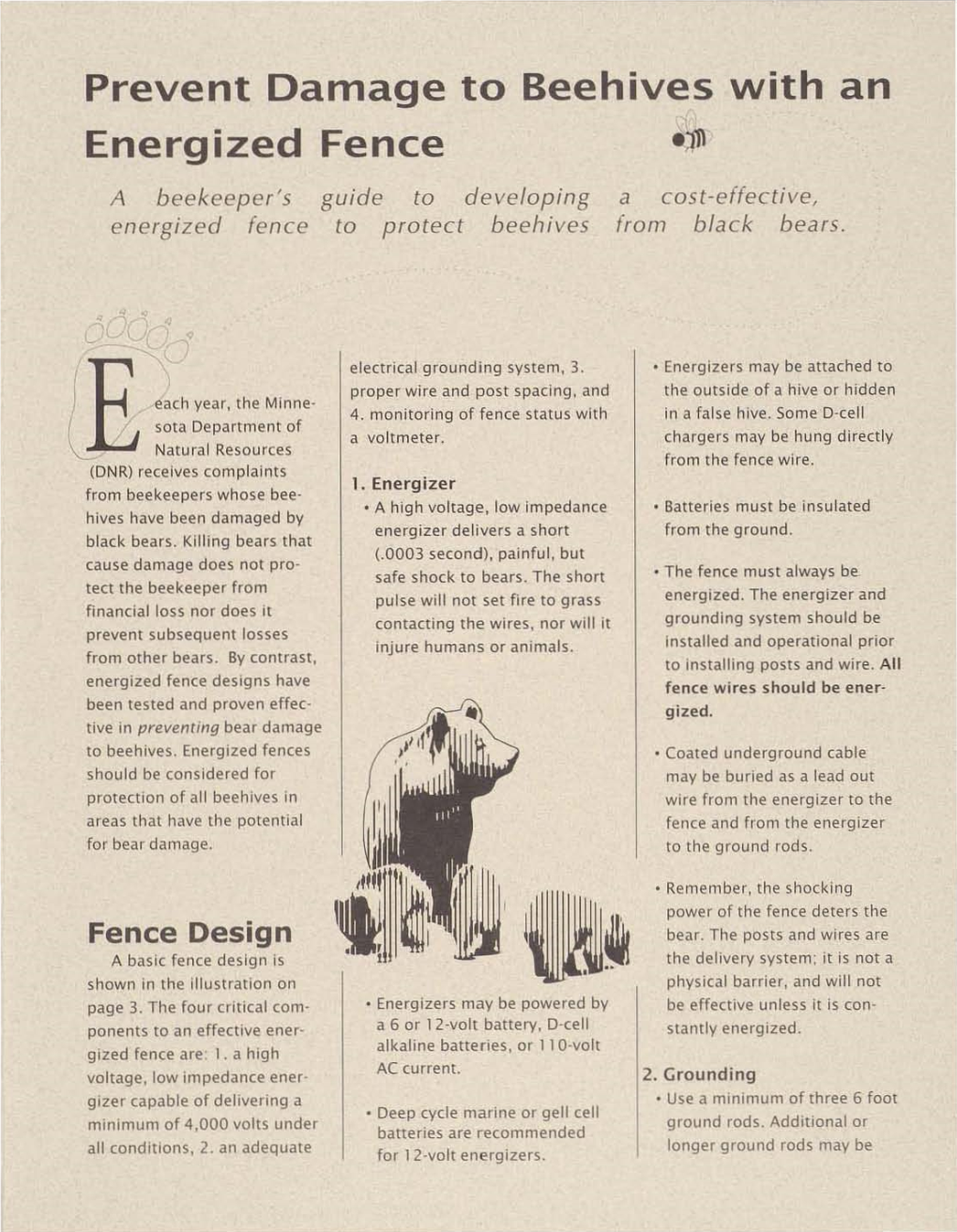 Prevent Damage to Beehives with an Energized Fence