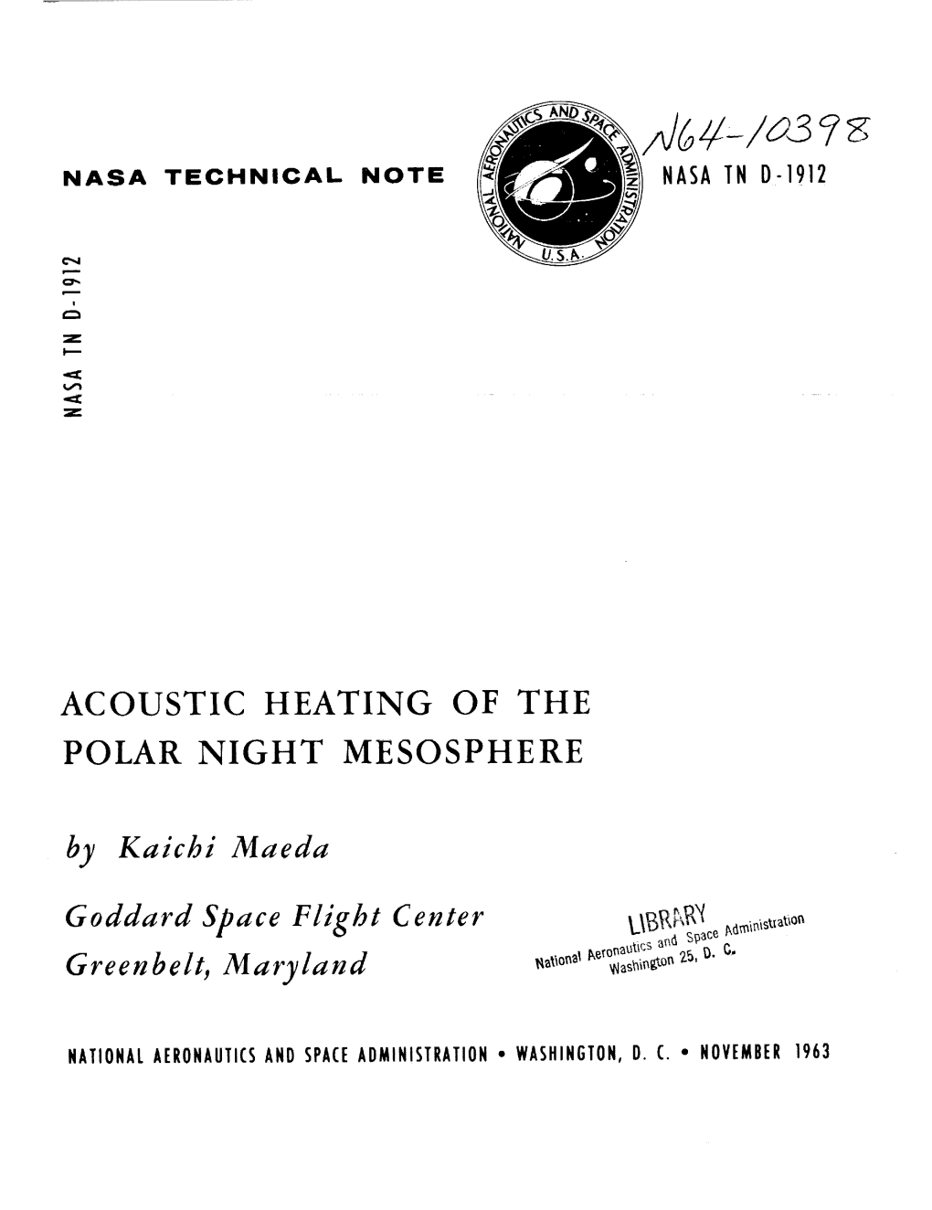 ACOUSTIC HEATING of the POLAR NIGHT MESOSPHERE by Kaichi Maeda