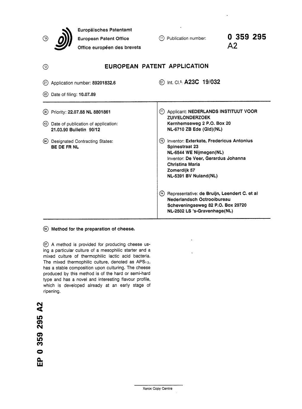 Method for the Preparation of Cheese