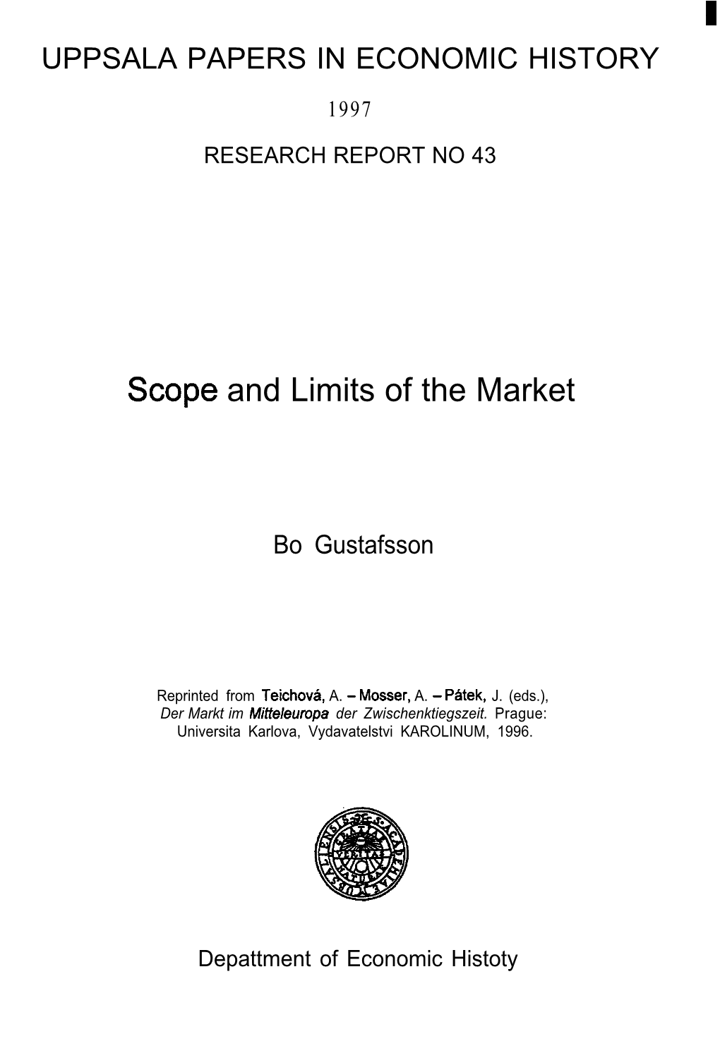 Scope and Limits of the Market