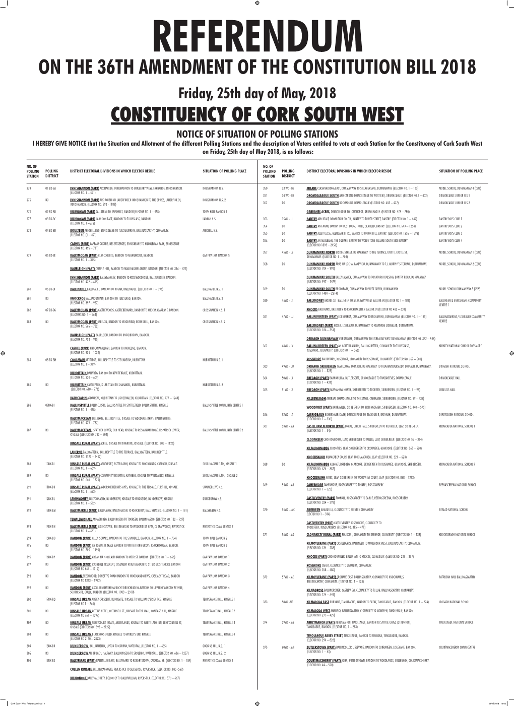 On the 36Th Amendment of the Constitution Bill 2018