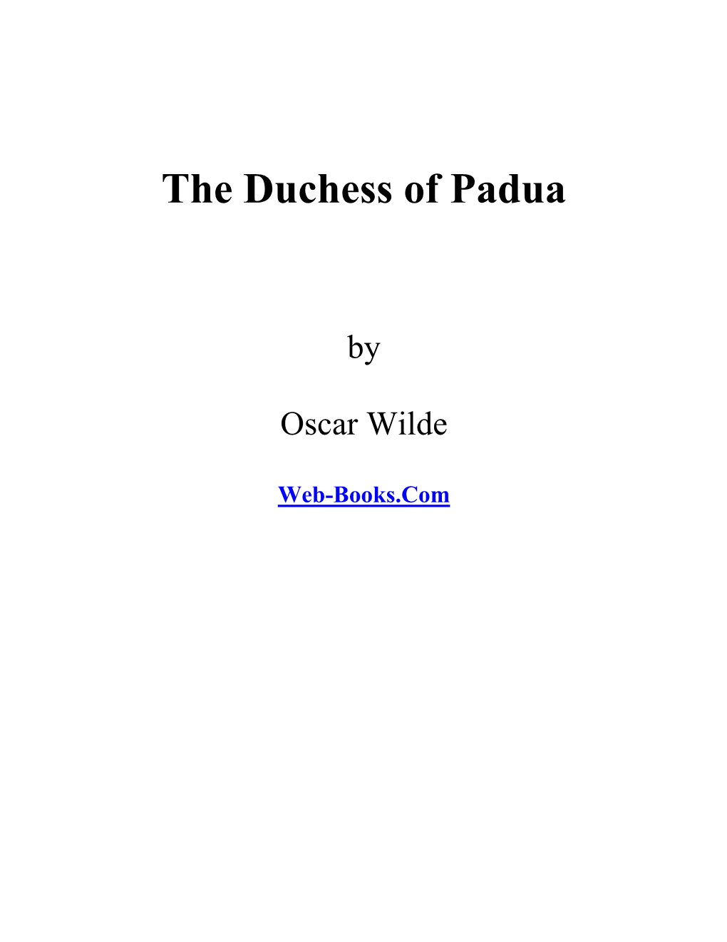 The Duchess of Padua