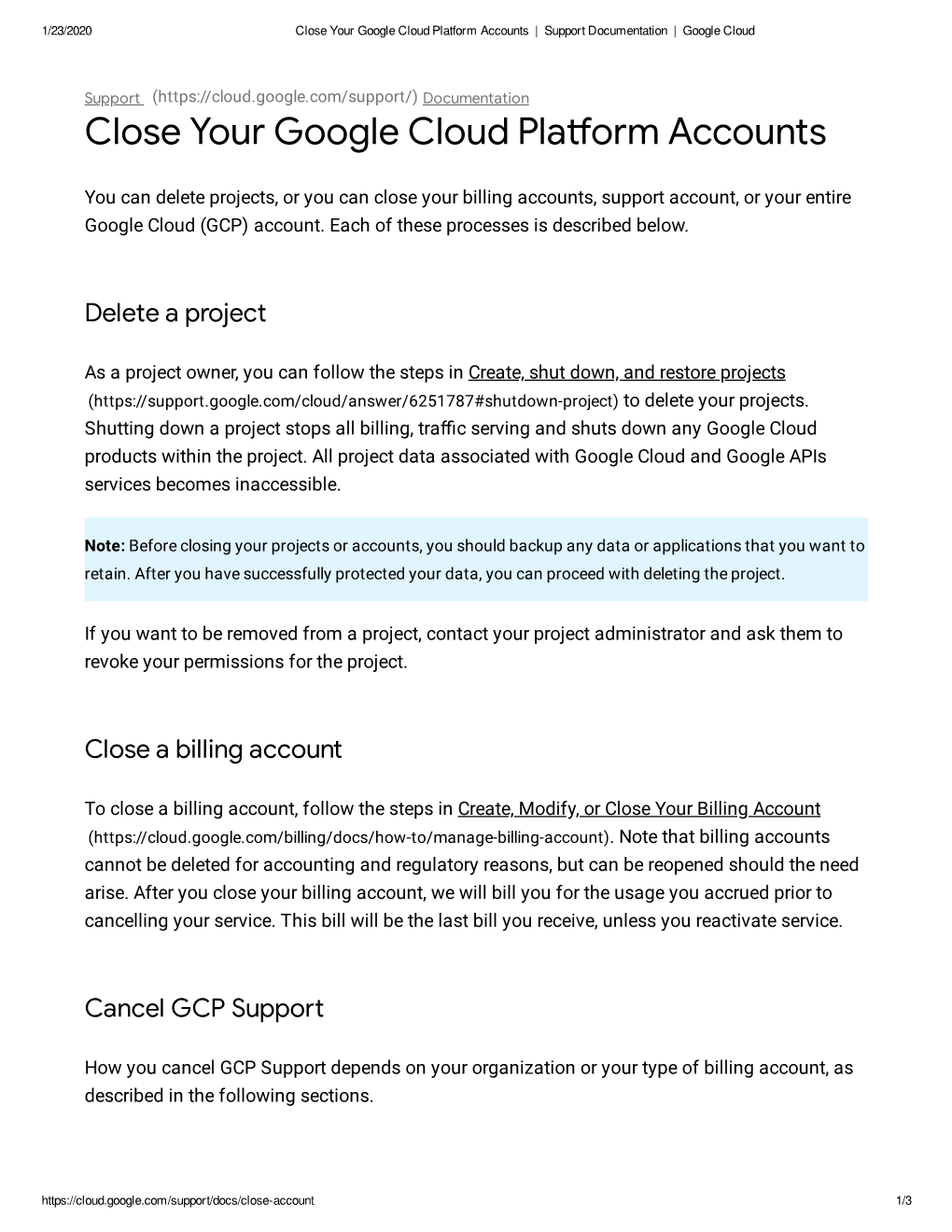 Close Your Google Cloud Pla Orm Accounts