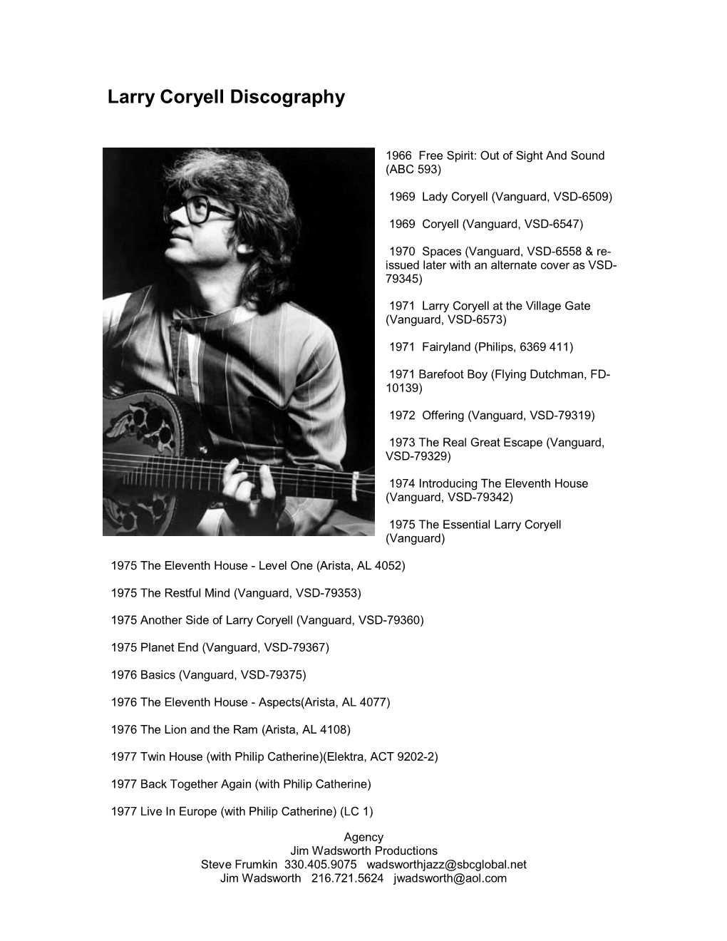 Larry Coryell Discography