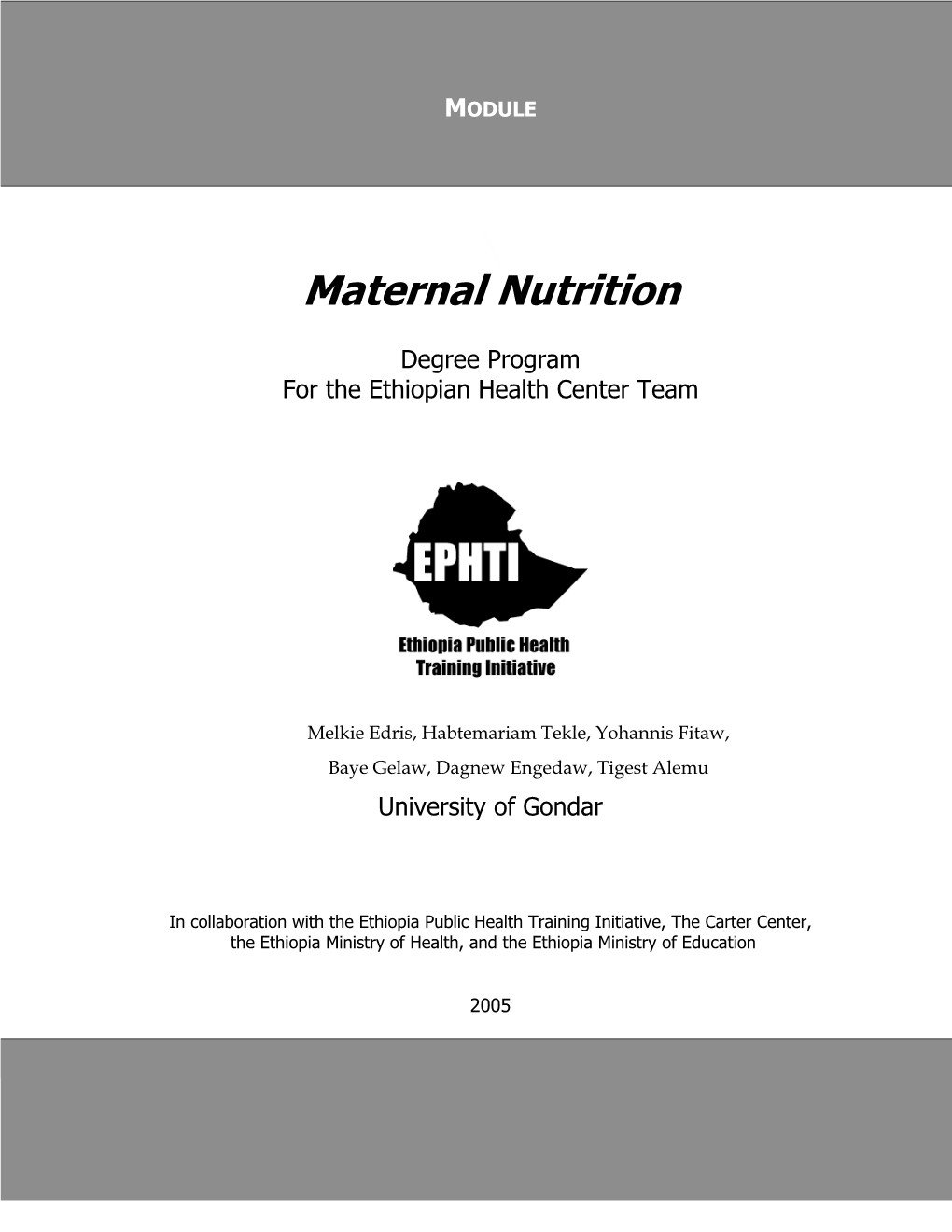 Maternal Nutrition