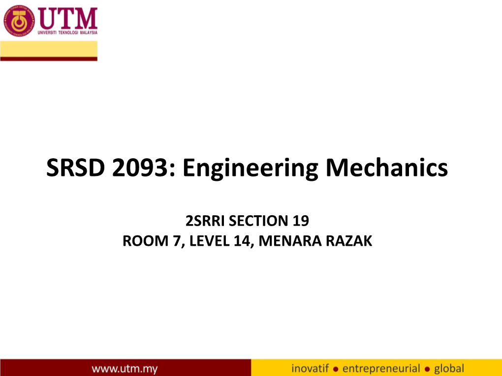 SRSD 2093: Engineering Mechanics