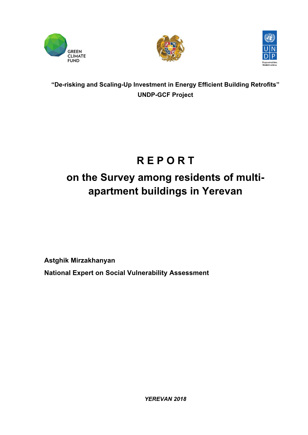 Survey Among Residents of Multi- Apartment Buildings in Yerevan