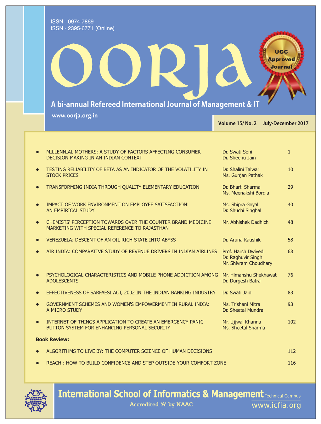 OORJA July-Dec. 2017