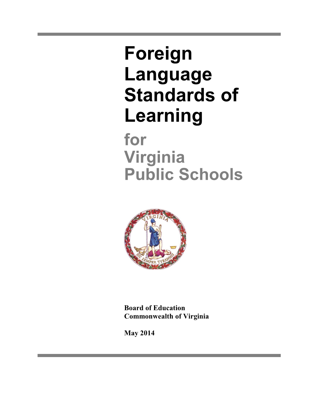 Foreign Language SOL 2007