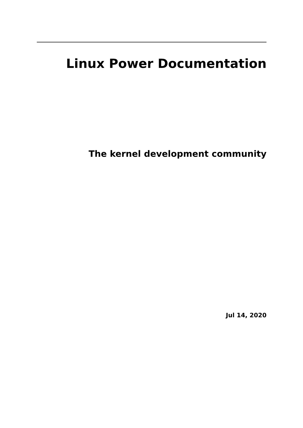 Linux Power Documentation