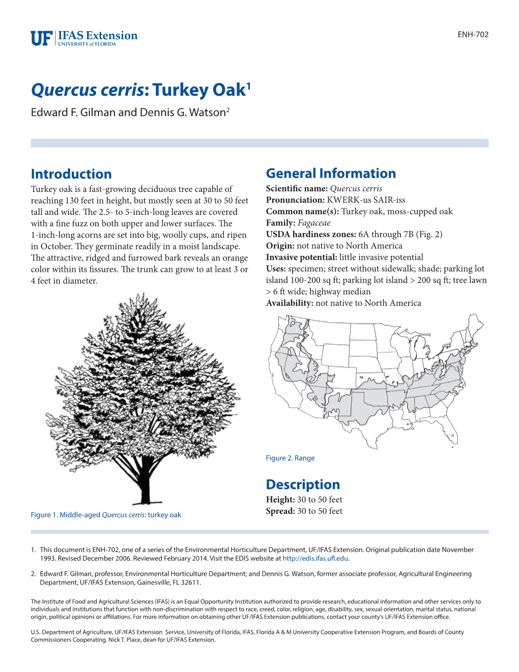 Quercus Cerris: Turkey Oak1 Edward F