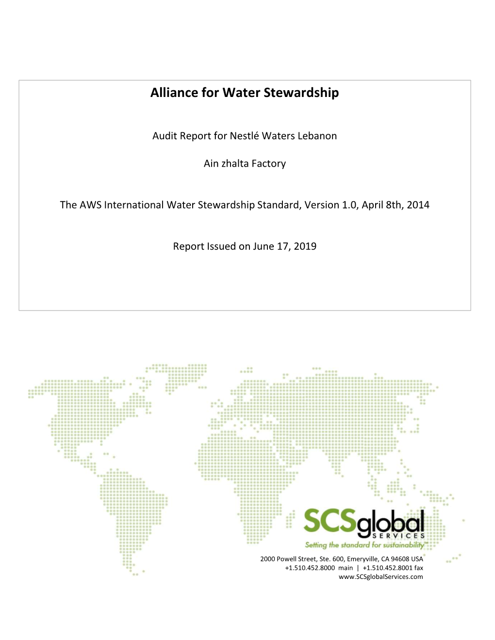 Alliance for Water Stewardship