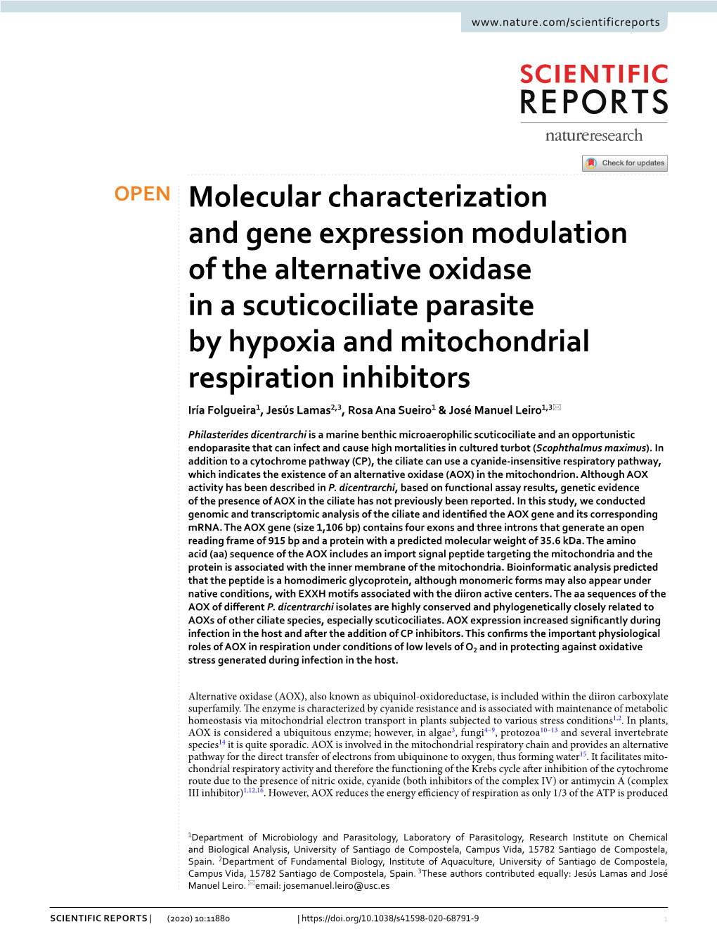 Molecular Characterization and Gene Expression Modulation Of