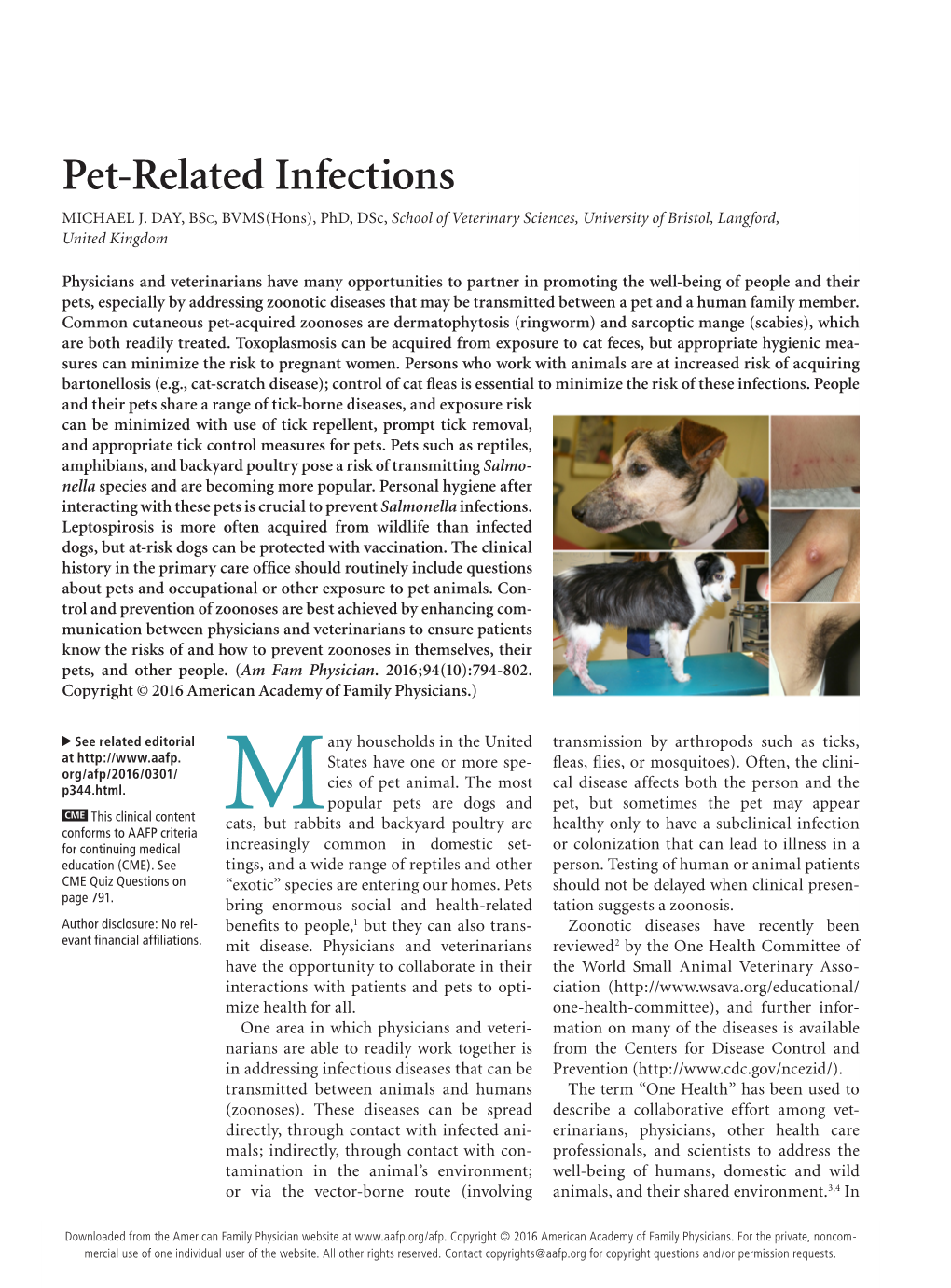 Pet-Related Infections