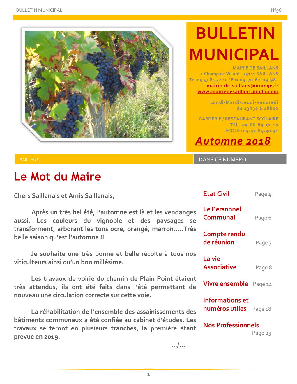 Bulletin Municipal N°96