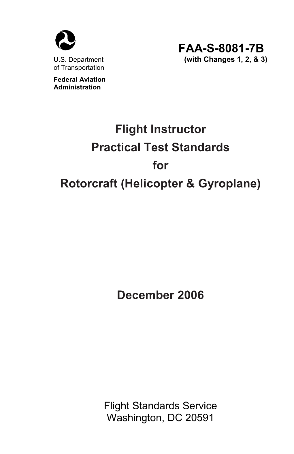 Flight Instructor Practical Test Standards for Rotorcraft (Helicopter & Gyroplane)