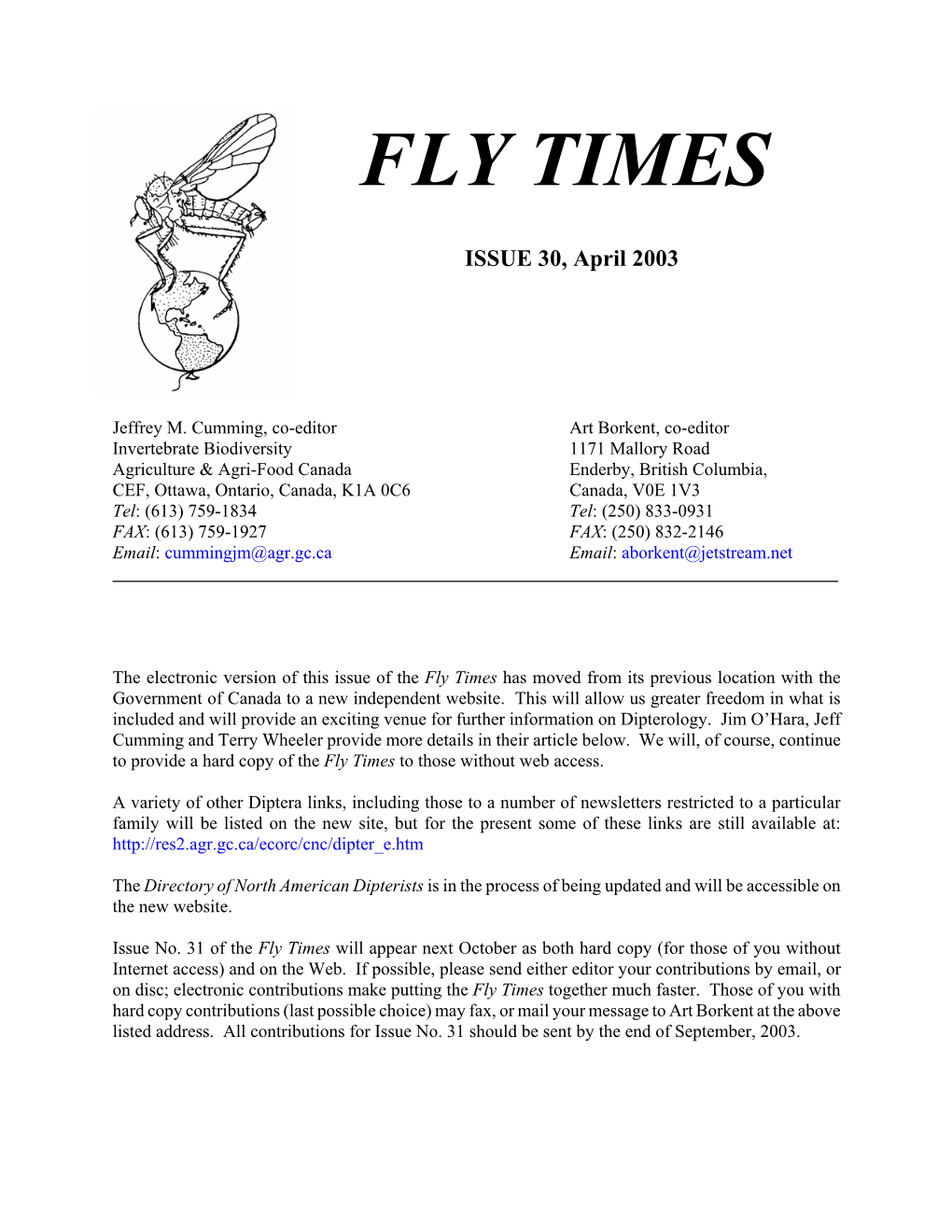 Fly Times Issue 30, April 2003