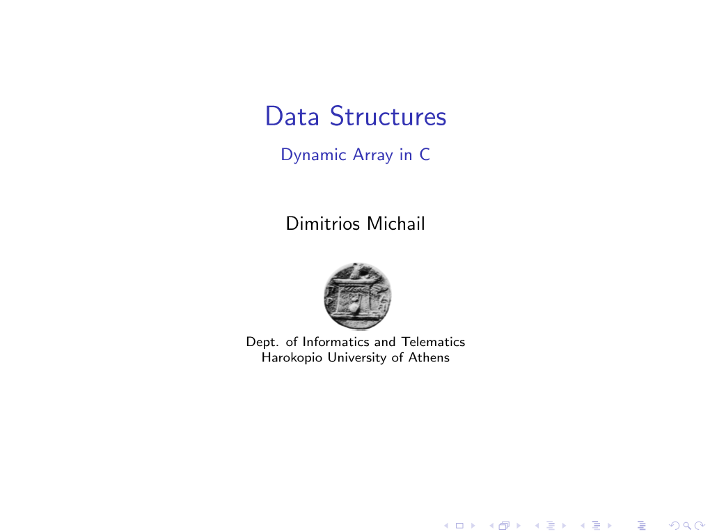 Data Structures Dynamic Array in C