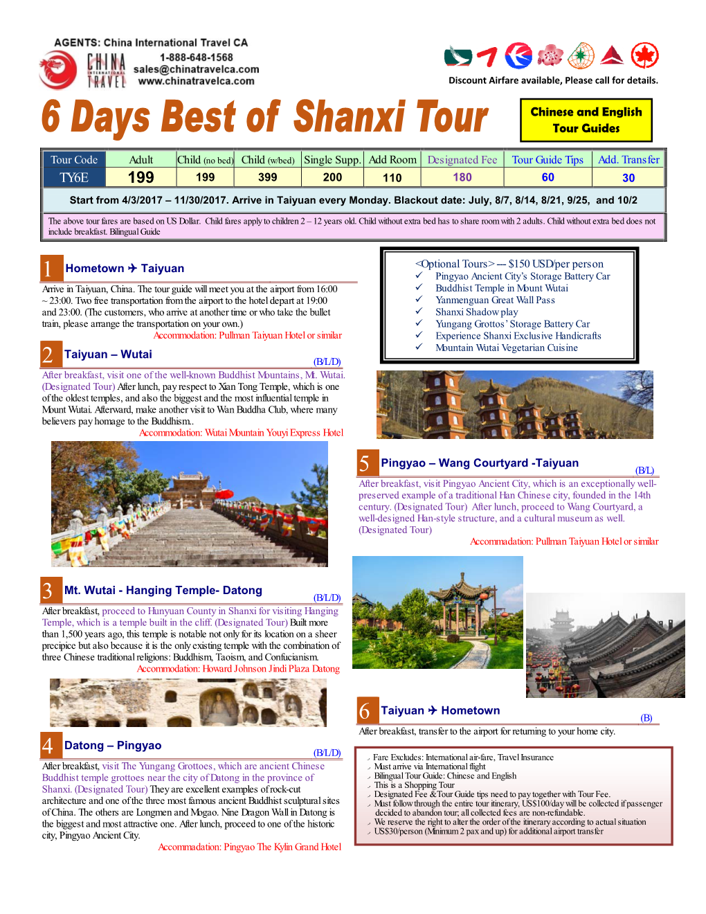 Best of Shanxi 6-Day Value Tour