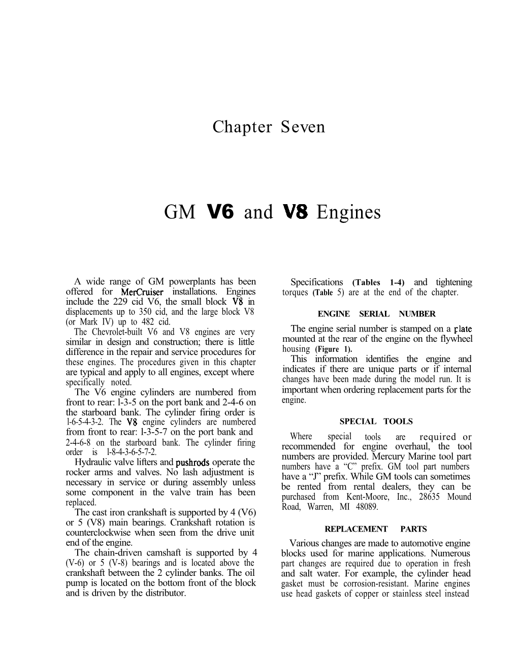 GM V6 and VS Engines