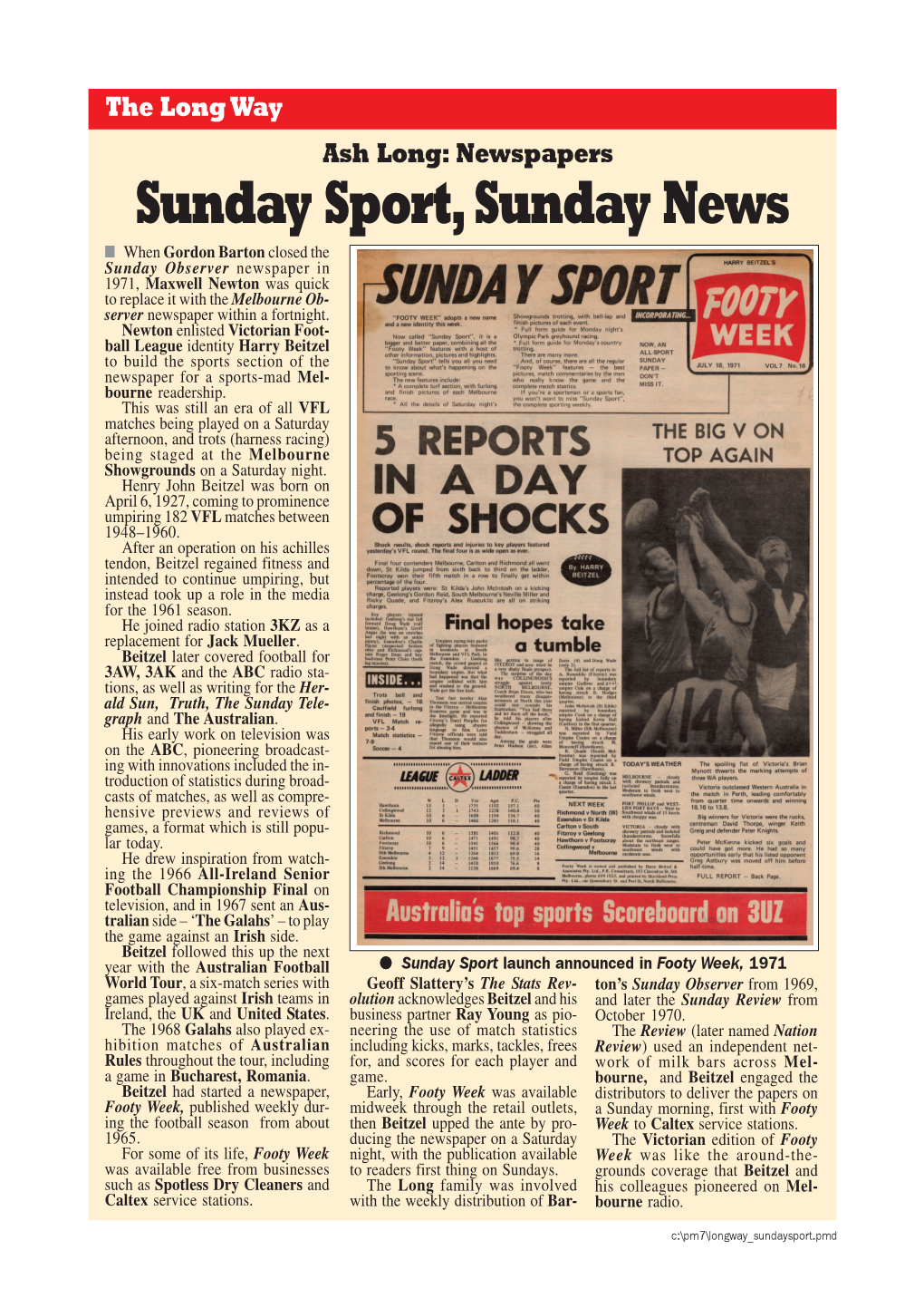 Sunday Sport, Sunday News