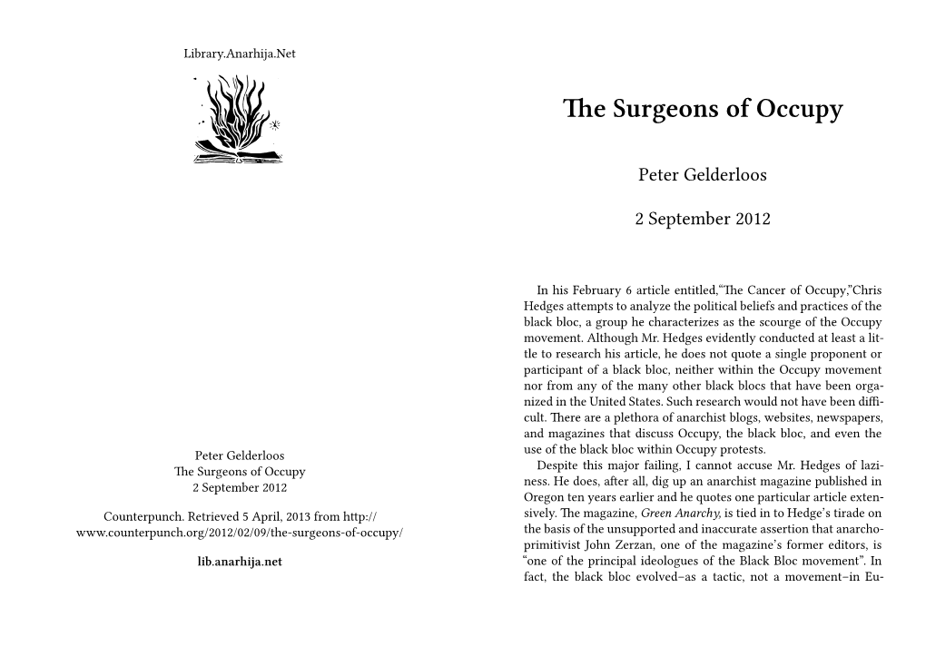 Surgeons of Occupy