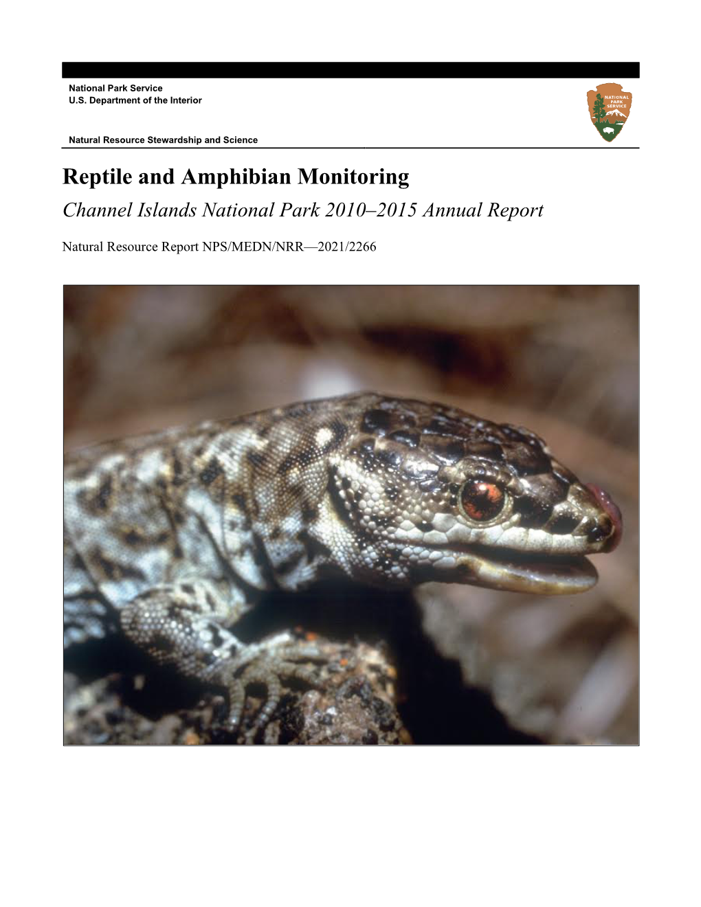 Reptile and Amphibian Monitoring Channel Islands National Park 2010–2015 Annual Report