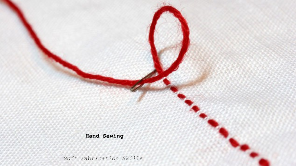 Hand Sewing Soft Fabrication Skills