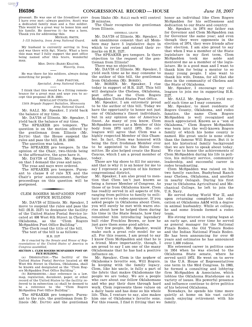 Congressional Record—House H6596