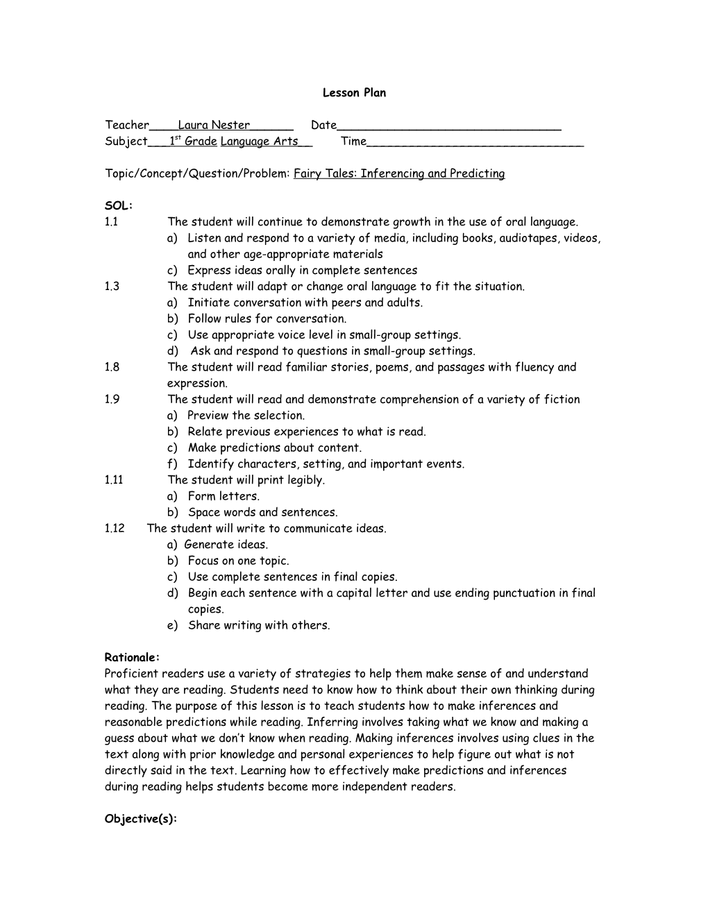 Learning Cycle Lesson Plan Explained