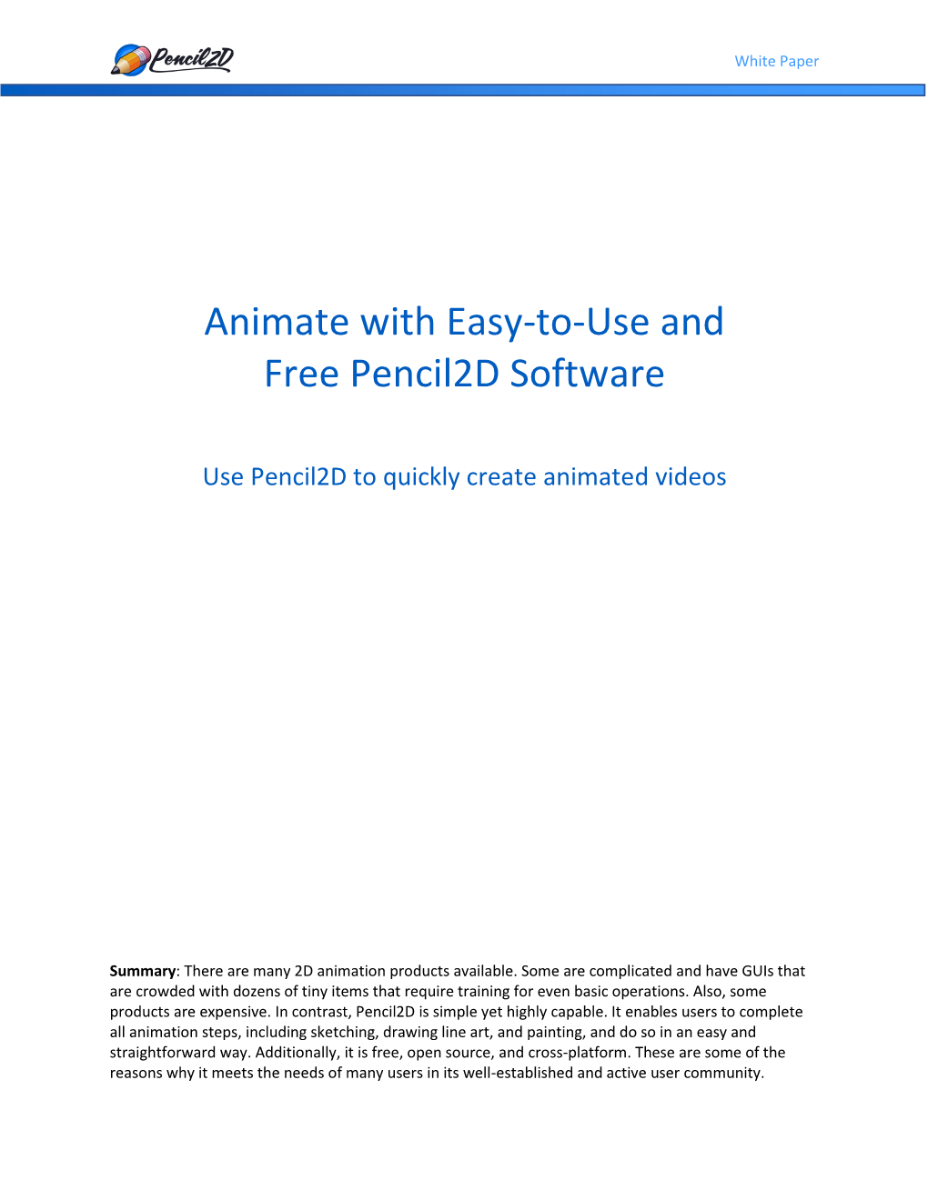 Animate with Easy-To-Use and Free Pencil2d Software