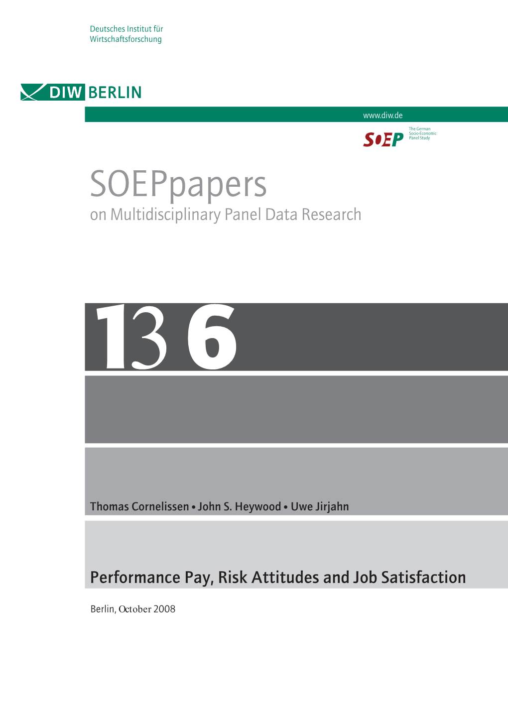 Soeppapers on Multidisciplinary Panel Data Research 136